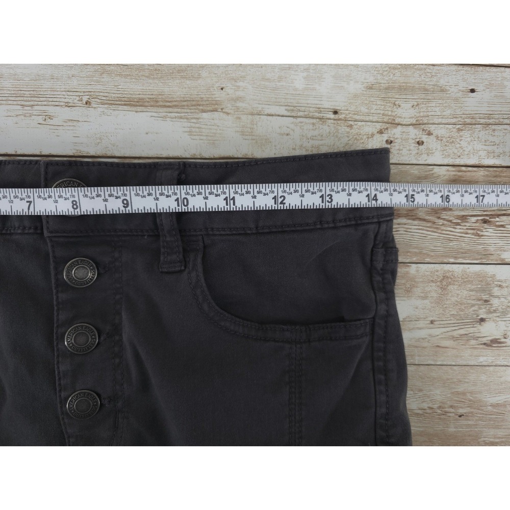 American Eagle Jegging Skinny Cargo Mid Rise Button Fly Jeans Womens 8 - Picture 4 of 9